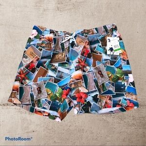 Trunks Surf and Swim Co. Postcard Swim Trunks, L